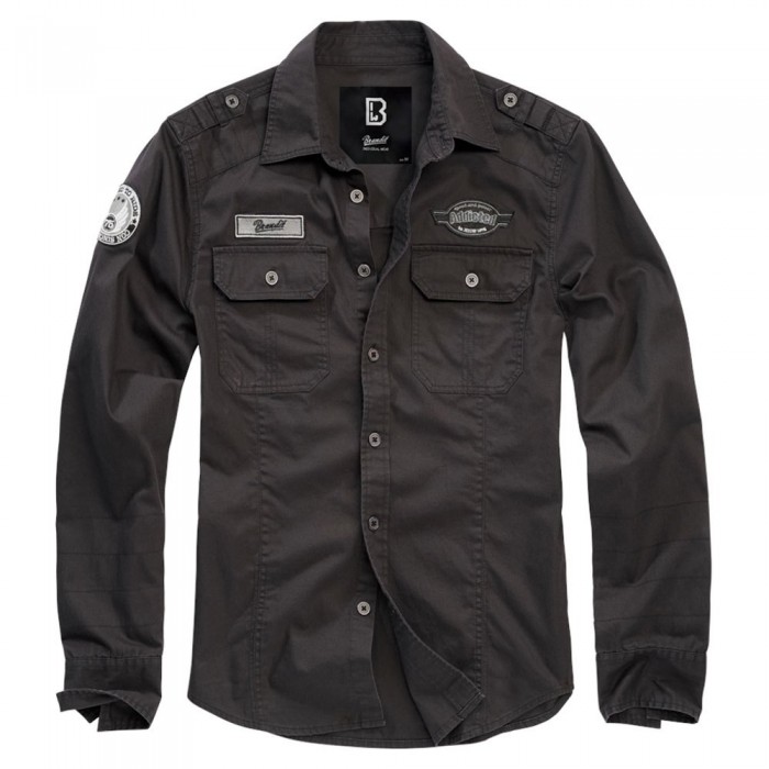 [해외]BRANDIT 긴 소매 셔츠 Luis Vintage 138023280 Black