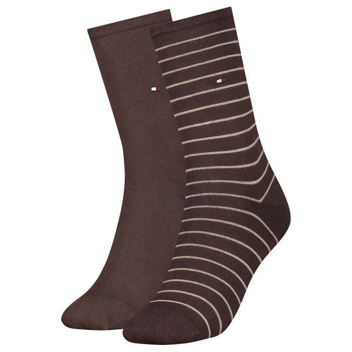 [해외]타미힐피거 Small Stripe Socks 2 Pairs Brown