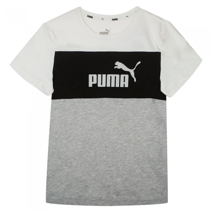[해외]푸마 반팔 티셔츠 Colorblock 15138054288 Puma Black / Silver