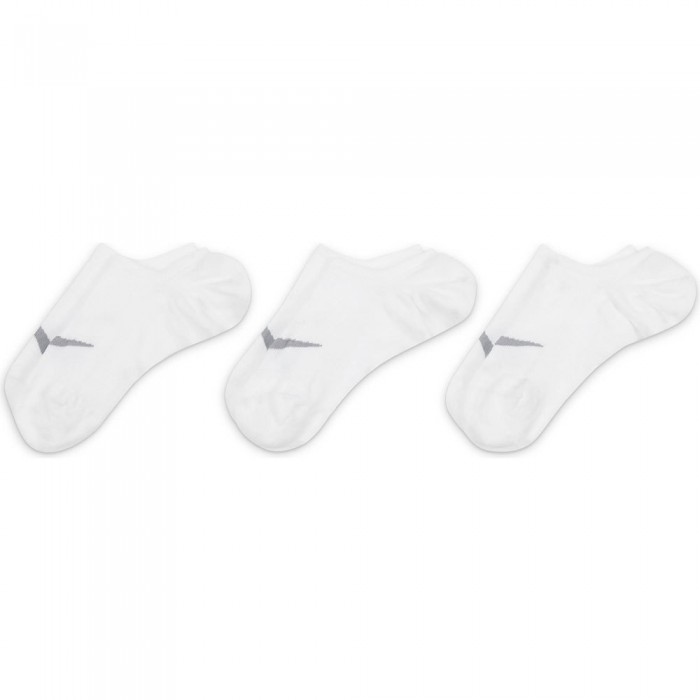 [해외]나이키 Everyday Plus Lightweight Footie 3 Pairs Socks 7138126283 White / Wolf Grey