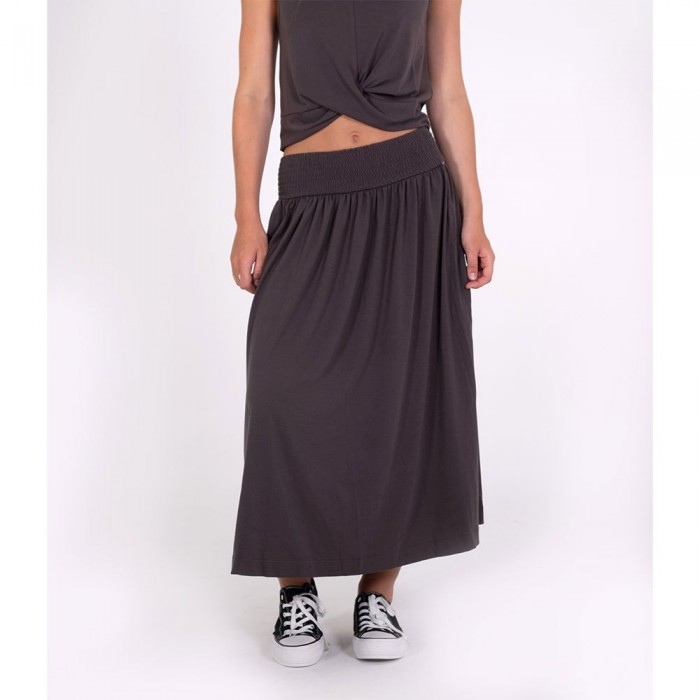[해외]헐리 Smocked Waist Skirt 14138238772 Vintage Black
