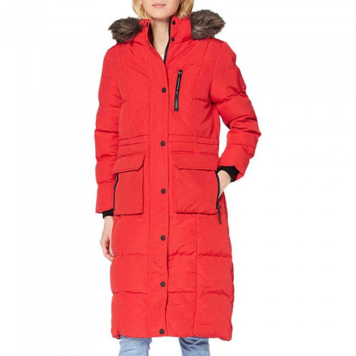 [해외]슈퍼드라이 롱line Faux Fur Everest 재킷 137559928 High Risk Red