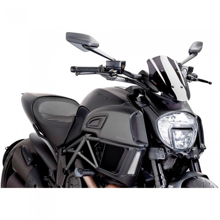 [해외]PUIG 조절식 앞유리 Ducati Diavel Carenabris New Generation Sport 9138284645 Dark Smoke