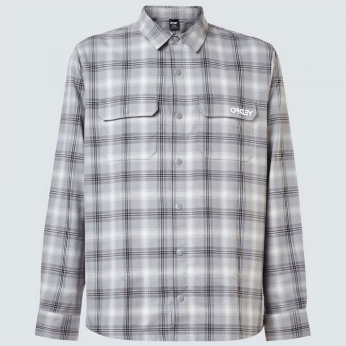 [해외]오클리 APPAREL Niseko 테크 Flannel 긴팔 셔츠 138143980 Grey Check