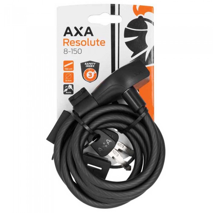 [해외]AXA Resolute 8 mm 케이블 잠금 장치 1138317498 Black