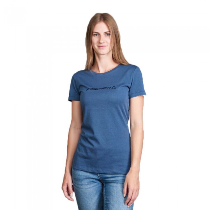 [해외]FISCHER Big 로고 반팔 티셔츠 138331356 Jeans Blue