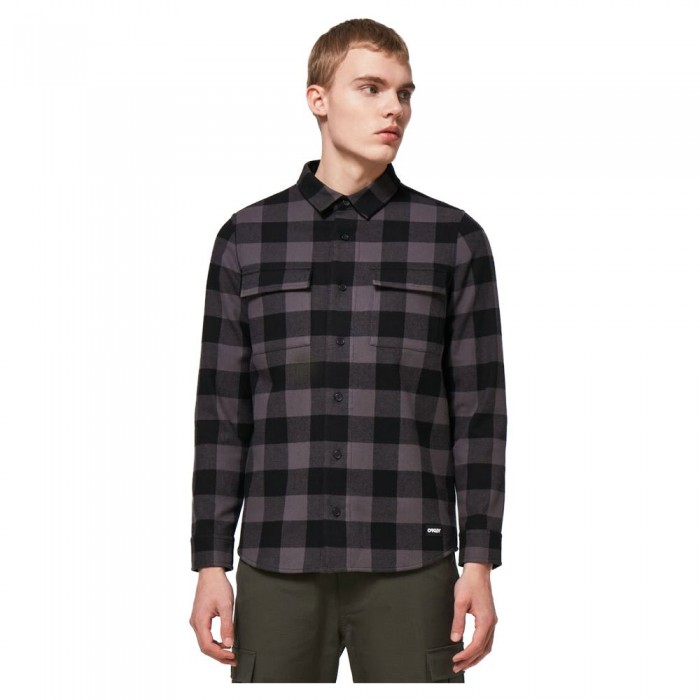 [해외]오클리 APPAREL 긴 소매 셔츠 Bear Cozy Flannel 138143983 Black / Grey Check