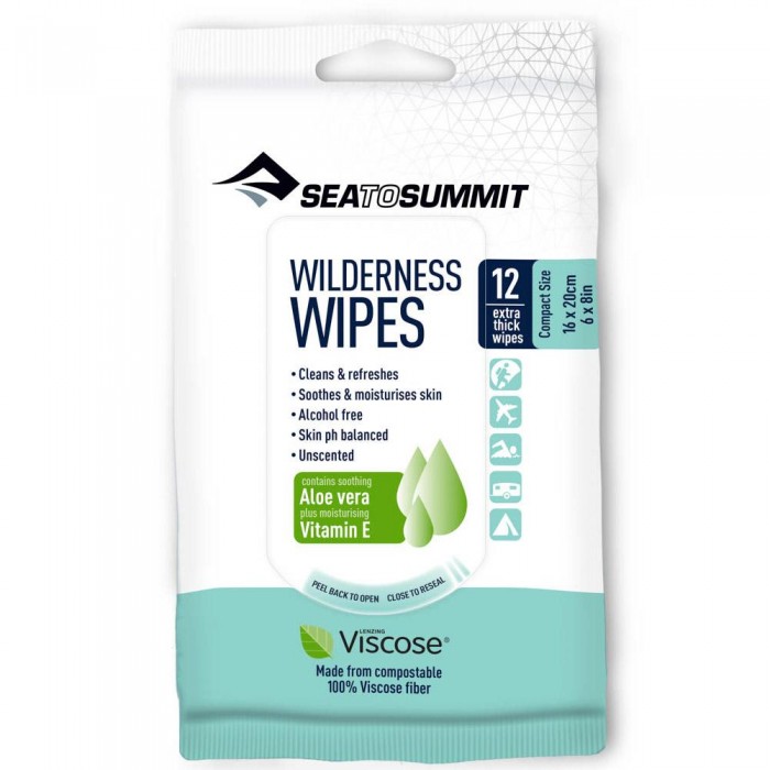 [해외]씨투써밋 수건 Wilderness Wipes Compact 6136674163 Aloe Vera / 12 Units Pack