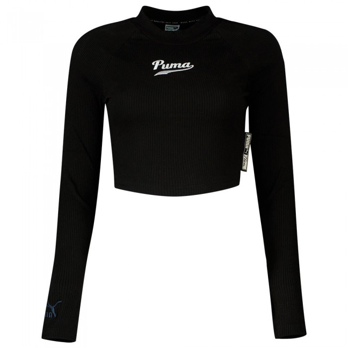 [해외]푸마 SELECT 팀 Ribbed 긴팔 티셔츠 138053319 Puma Black