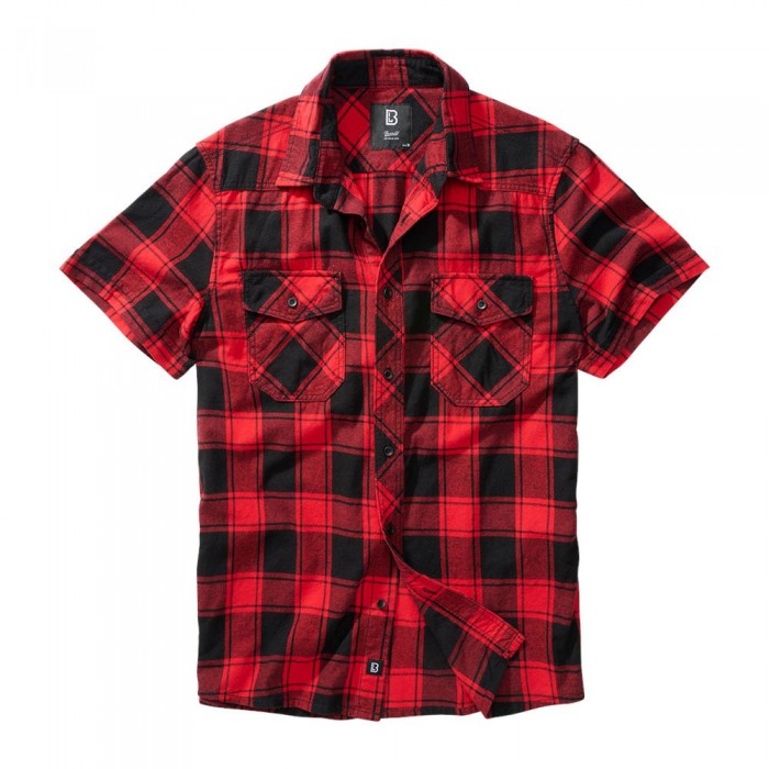 [해외]BRANDIT 반팔 셔츠 Check 138389732 Red / Black