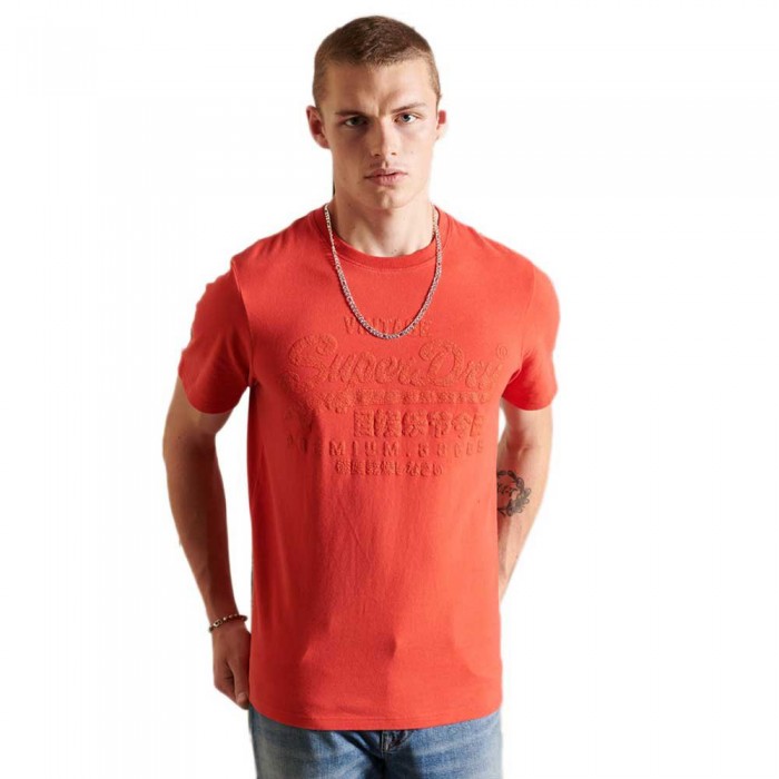 [해외]슈퍼드라이 반팔 티셔츠 Vintage 로고 Tonal 138393982 Americana Red