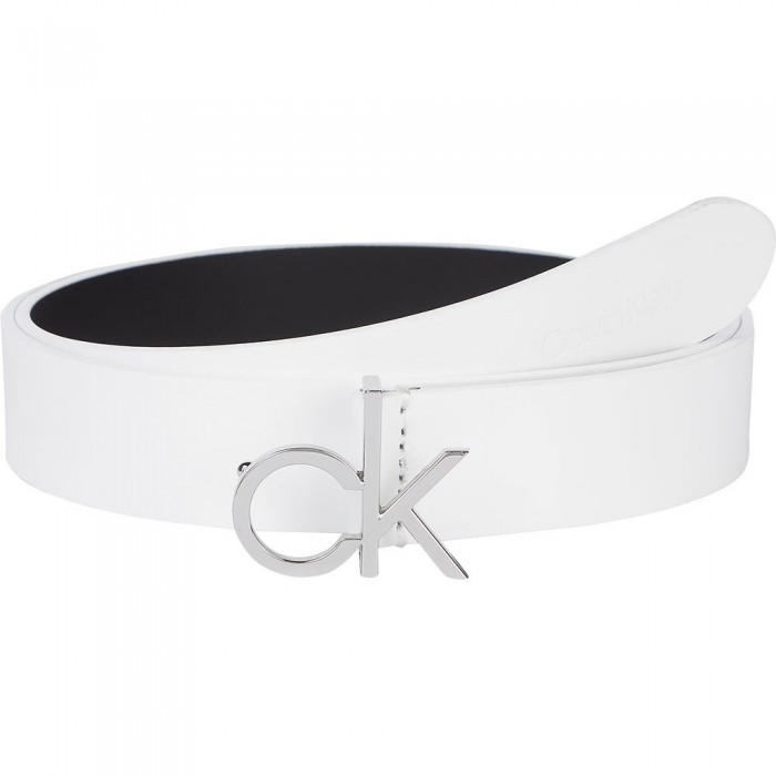 [해외]캘빈클라인 ACCESSORIES Logo 30mm Belt Ck White