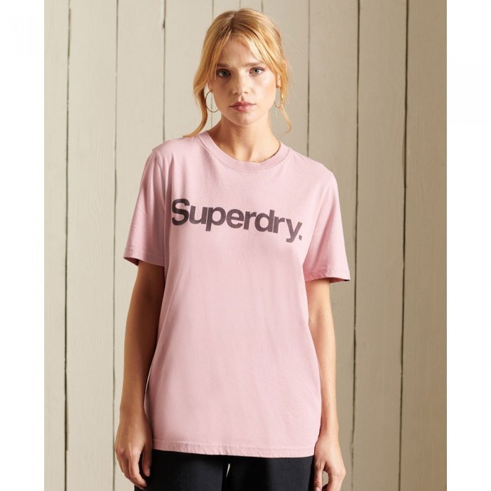[해외]슈퍼드라이 반팔 티셔츠 코어 로고 138323192 Soft Pink