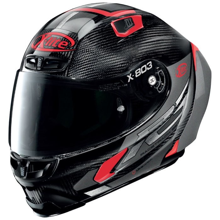 [해외]엑스라이트 X-803 RS Ultra Carbon Skywarp 풀페이스 헬멧 9138405029 Carbon / Grey / Red