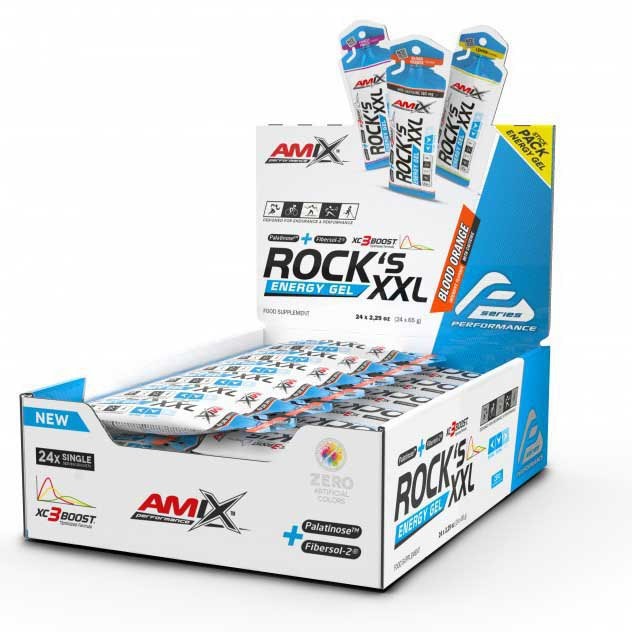 [해외]AMIX Rock´s XXL 65g 24 단위 레몬 에너지 젤 상자 6137598999 Multicolor