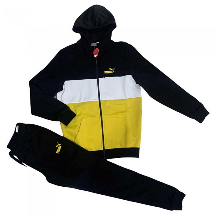 [해외]푸마 Colorblock Track Suit Puma Black / Super Lemon