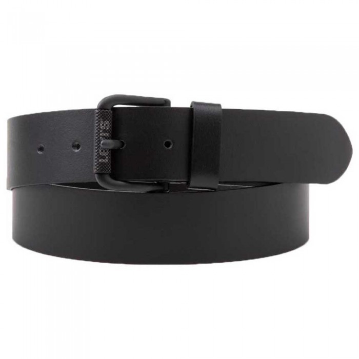 [해외]리바이스 FOOTWEAR Textured Roller Buckle Belt Black