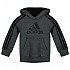 [해외]아디다스 BL 3 Stripes FL 후드티 15138424574 Dark Grey Heather / Black