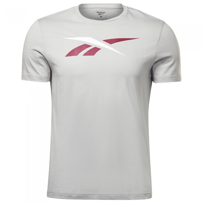 [해외]리복 Vector Logo Short Sleeve T-Shirt 7138498255 Pure Grey 3 / Classic Burgundy