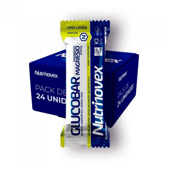 [해외]NUTRINOVEX Glucobar 35g 레몬과 라임 에너지 바 상자 24 단위 4138439445 Clear