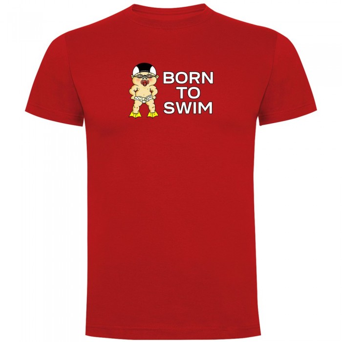[해외]KRUSKIS 반팔 티셔츠 Born To Swim 6137538478 Red