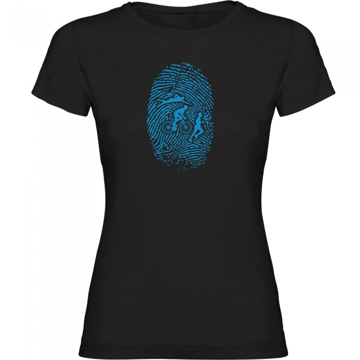 [해외]KRUSKIS Triathlon Fingerprint 반팔 티셔츠 6137039753 Black