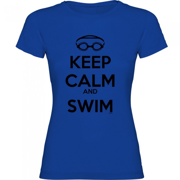 [해외]KRUSKIS Keep Calm And Swim 반팔 티셔츠 6137539149 Royal Blue