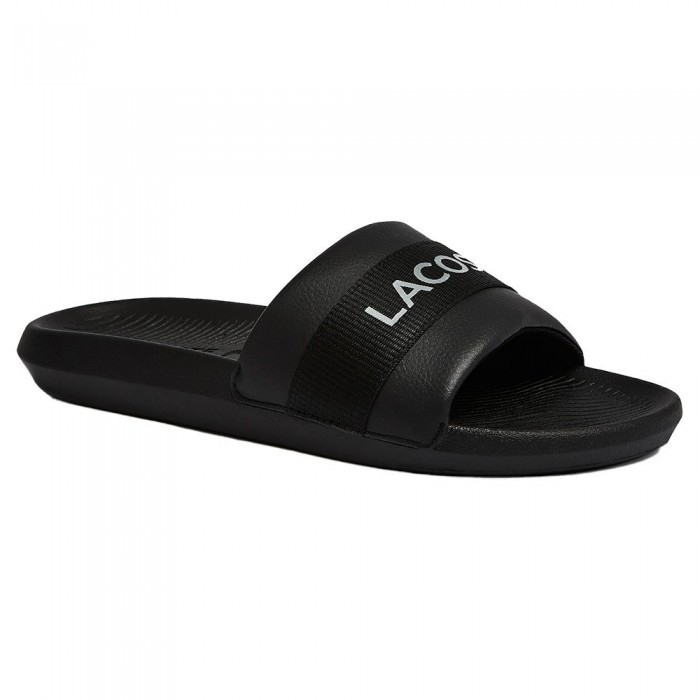 [해외]라코스테 Croco Slide 072 Sandals Black / Black