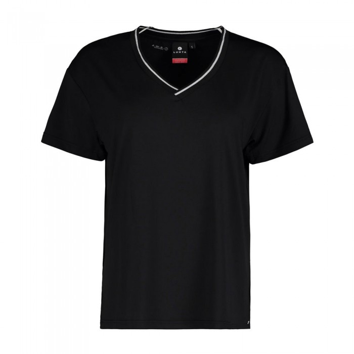 [해외]LUHTA Hinkabole 반팔 V넥 티셔츠 138618854 Black