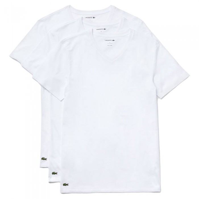 [해외]라코스테 Pack TH3374-00 Short Sleeve T-Shirt Pyjama 3 Units White