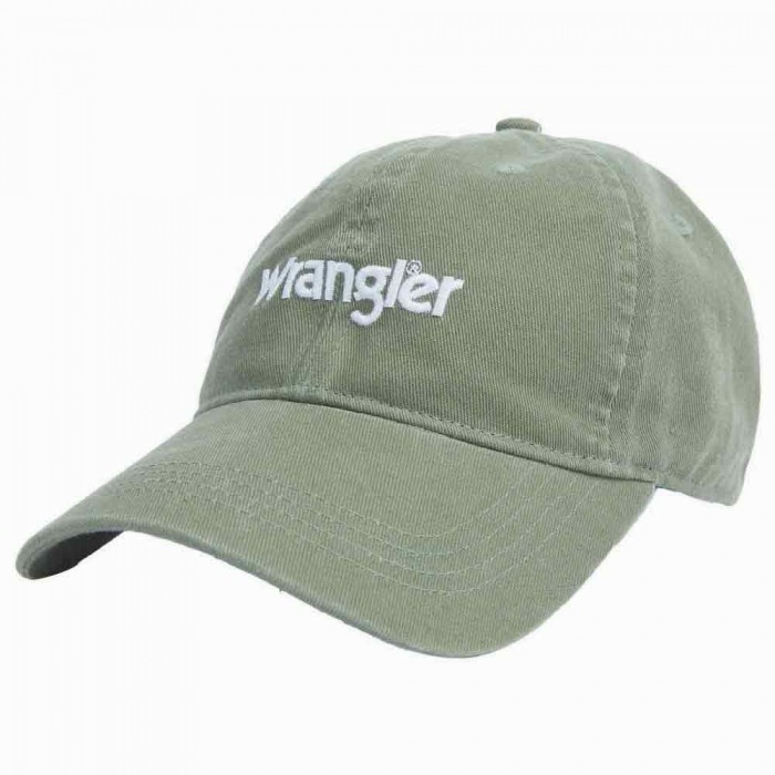 [해외]WRANGLER Washed Logo Cap Oil Green