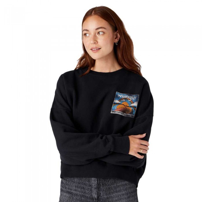 [해외]WRANGLER Relaxed Sweatshirt Wornblack