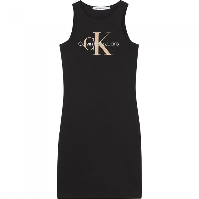 [해외]캘빈클라인 JEANS Seasonal Monogram Sleeveless Dress Ck Black