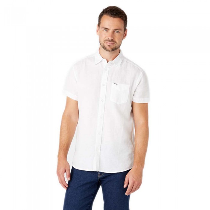 [해외]WRANGLER 1 Pocket Short Sleeve Shirt Real White