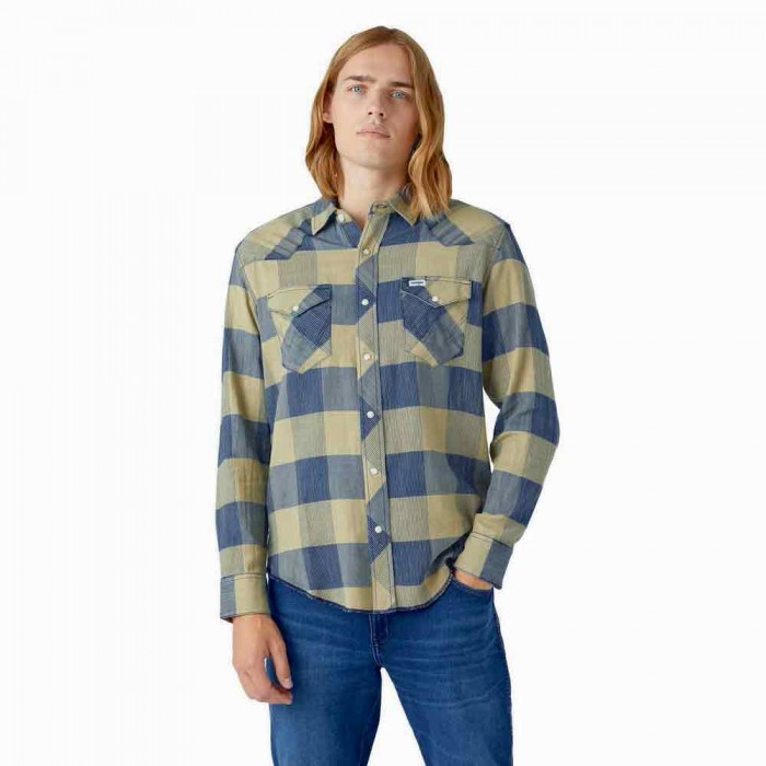 [해외]WRANGLER Western Long Sleeve Shirt Twill Beige