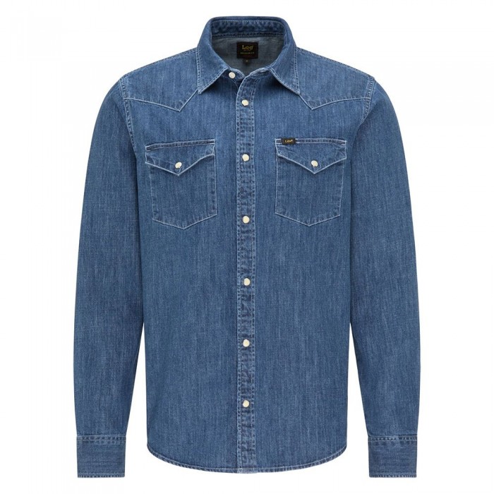 [해외]LEE Clean Regular Western Long Sleeve Shirt Dipped Blue