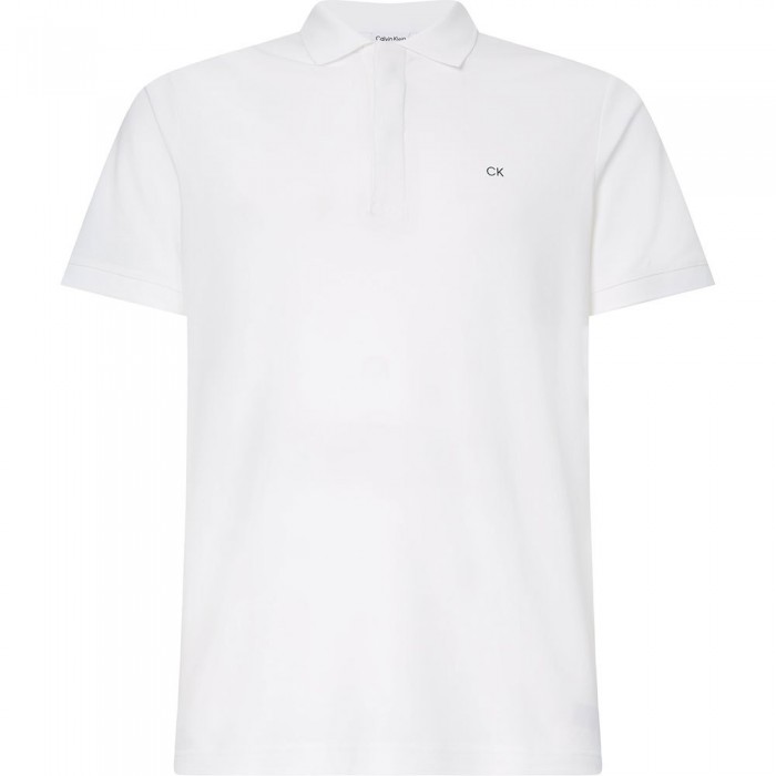 [해외]캘빈클라인 Stretch Pique Slim Short Sleeve Polo Bright White