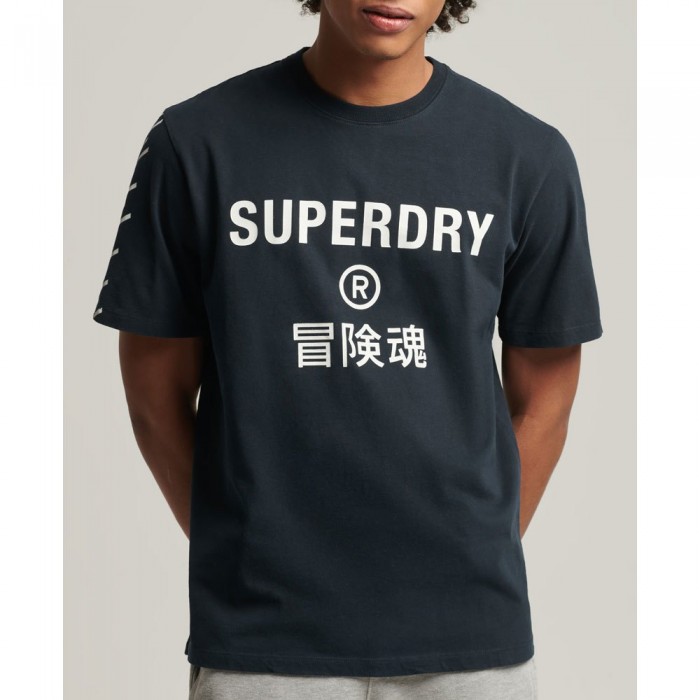 [해외]슈퍼드라이 Code 코어 Sport 반팔 티셔츠 138627879 Eclipse Navy