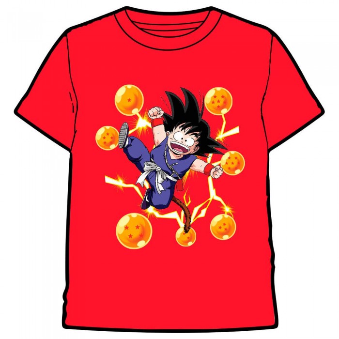 [해외]TOEI ANIMATION Short Sleeve T-Shirt 드래곤 Ball Goku 15138642841 Red
