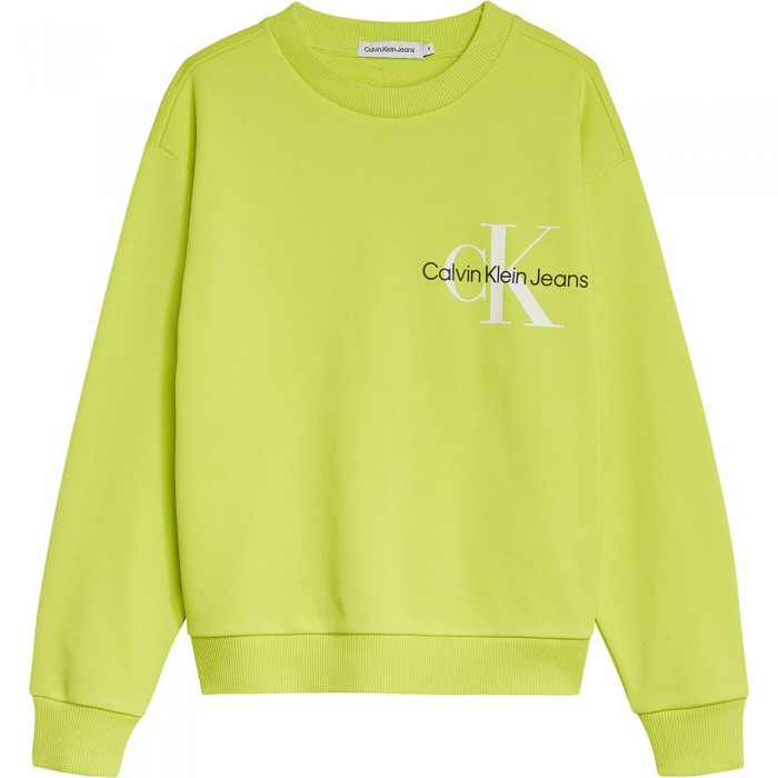 [해외]캘빈클라인 JEANS Glow In The Dark Logo Sweatshirt 15138645543 Lemon Lime