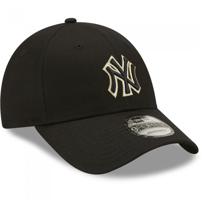 [해외]뉴에라 New York Yankees Metallic 9Forty? Baseball Cap Black
