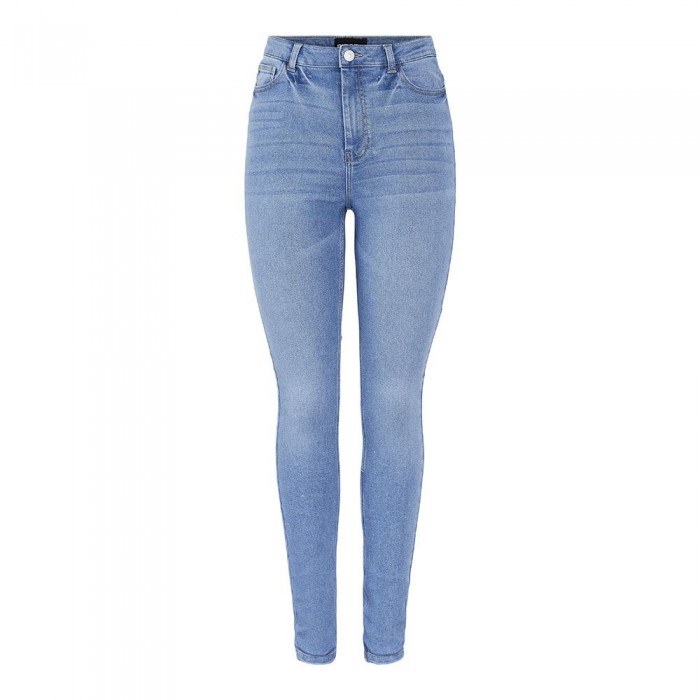 [해외]PIECES Highfive Flex Ultra High Jeans Light Blue Denim