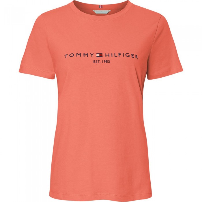 [해외]타미힐피거 Pure Logo Regular Fit Short Sleeve T-Shirt Crystal Coral