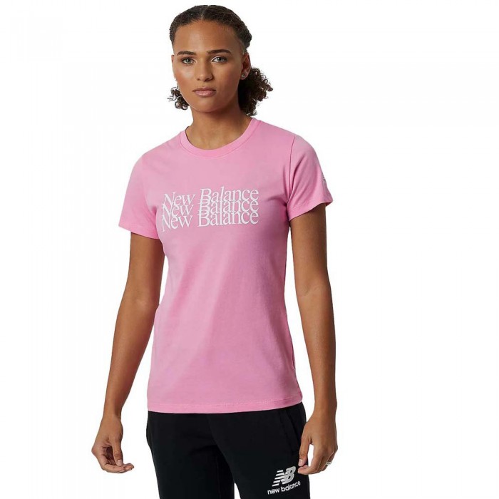 [해외]뉴발란스 Essentials Celebrate Short Sleeve T-Shirt Vibrant Pink