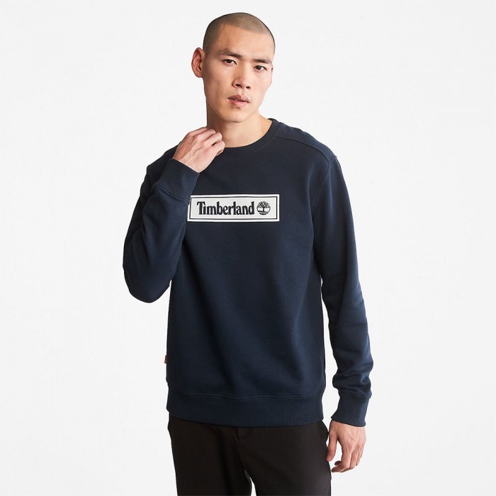 [해외]팀버랜드 Linear Logo Sweatshirt Dark Sapphire
