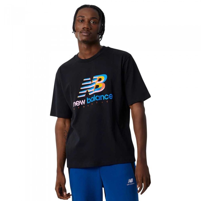 [해외]뉴발란스 Athletics Amplified Logo Short Sleeve T-Shirt Black