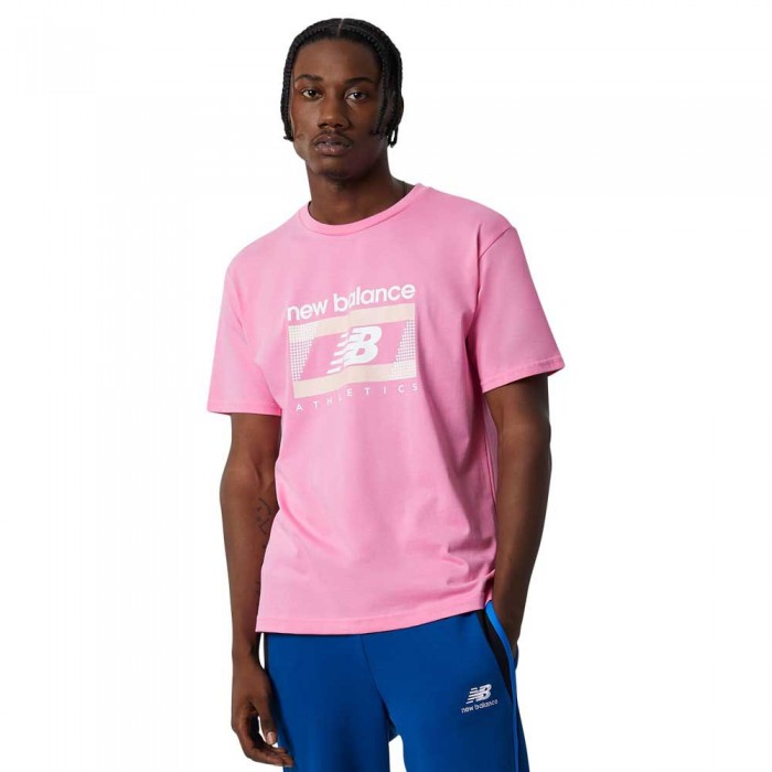 [해외]뉴발란스 Athletics Amplified Short Sleeve T-Shirt Vibrant Pink