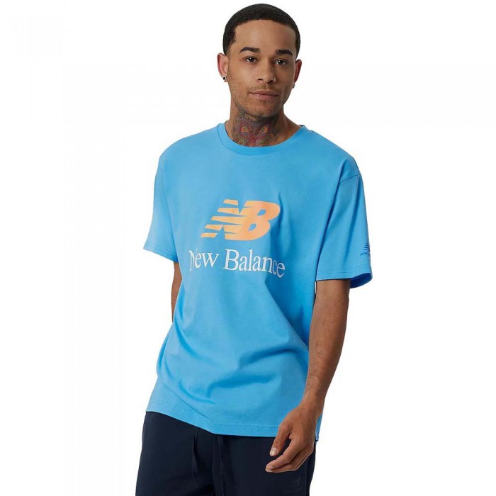 [해외]뉴발란스 Essentials Celebrate Split Logo Short Sleeve T-Shirt Vibrant Sky