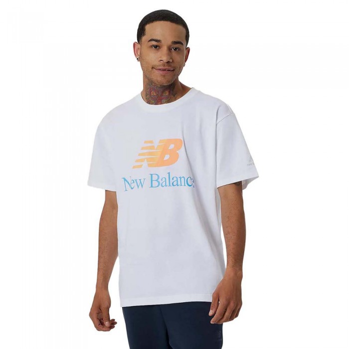 [해외]뉴발란스 Essentials Celebrate Split Logo Short Sleeve T-Shirt White
