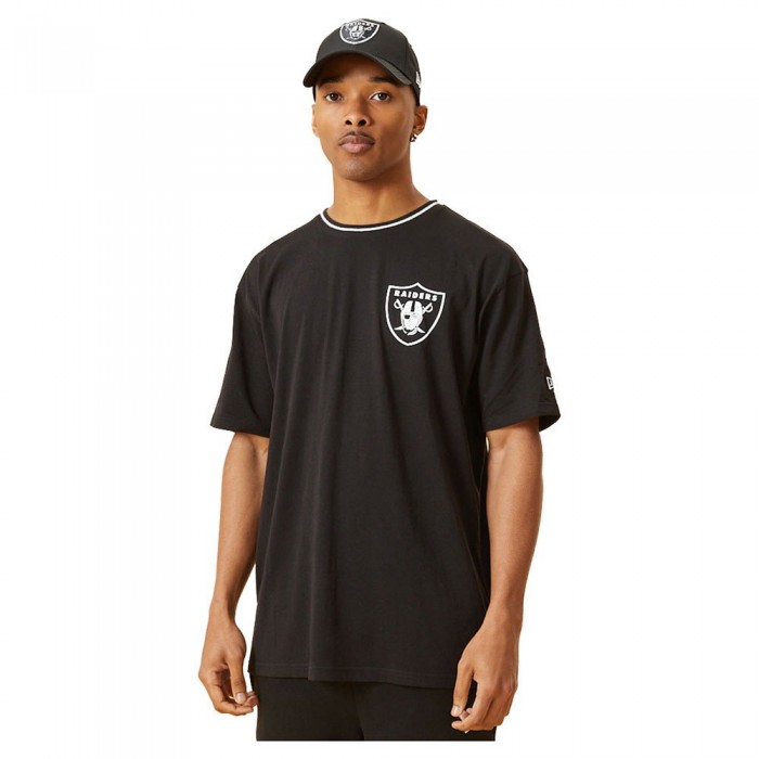 [해외]뉴에라 Essential Graphic Oversize Las Vegas Raiders Short Sleeve T-Shirt Black